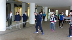 妙高市総合体育館&水夢ランドあらい合同の【消防訓練】を実施‼